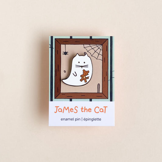 Ghostie Cat - Enamel Pin